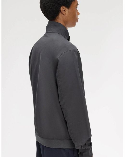 Fred Perry Black Twill Harrington Jacket for men