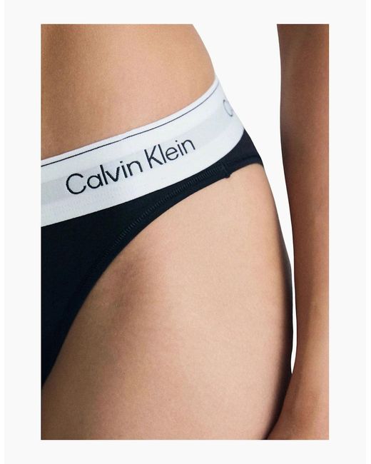 Calvin Klein Black Icon Cotton Modal High Leg Tanga Brief
