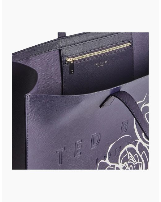 Ted Baker Purple Alumicin Linear Rose Extra Large Icon Bag