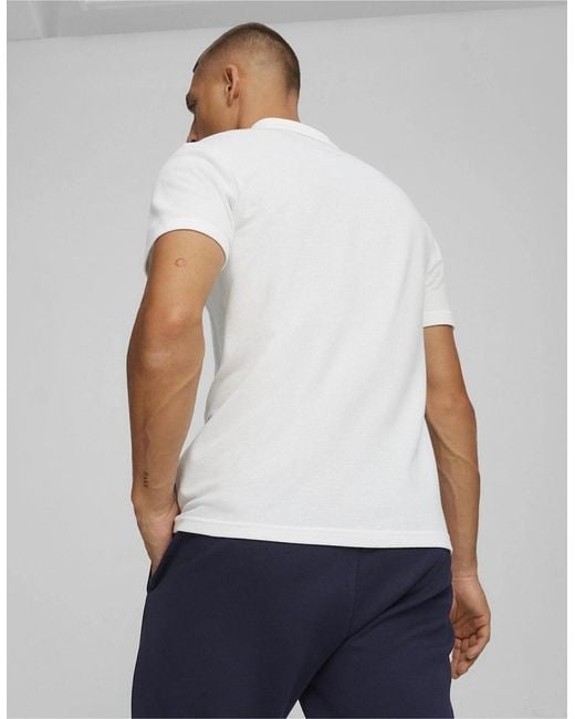 PUMA White Teamfinal Casuals Polo Shirt for men