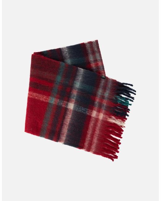 Trespass Red Lewes Checked Winter Scarf