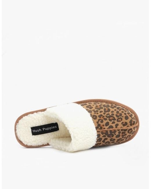Hush Puppies White Arianna Suede Mule Slippers