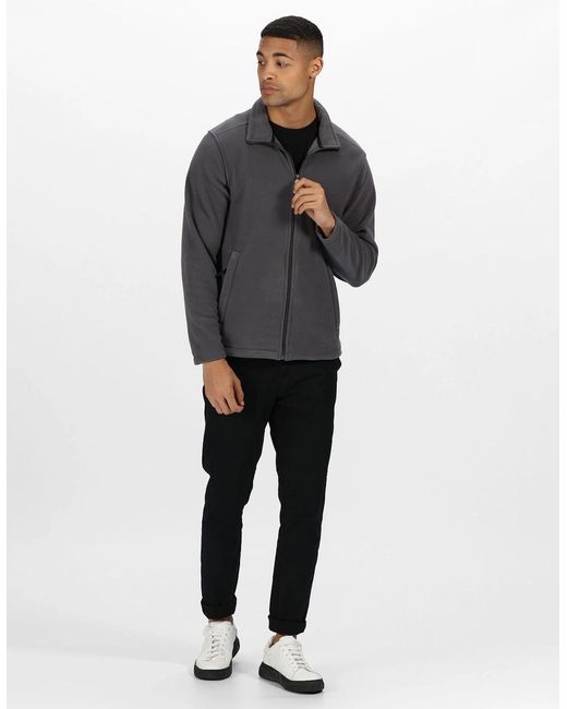 Regatta Gray Professional Plain Micro Fleece Full Zip Jacket (Layer Lite) for men