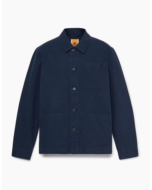 Timberland Blue Washed Canvas Field Jacket for men