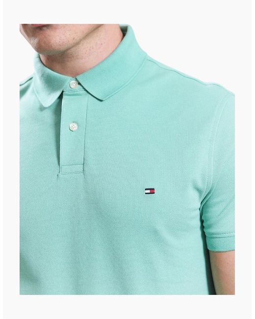 Tommy Hilfiger Green Polo Shirts Cotton Golf Top