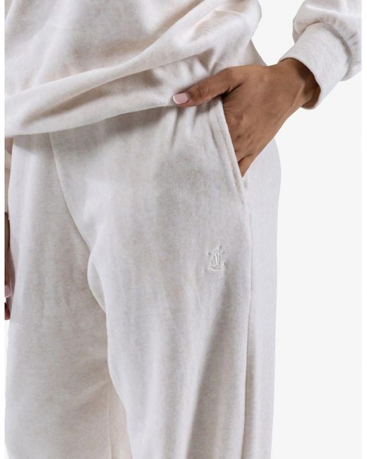 Juicy Couture White Davidson Polyester Cream Track Pants