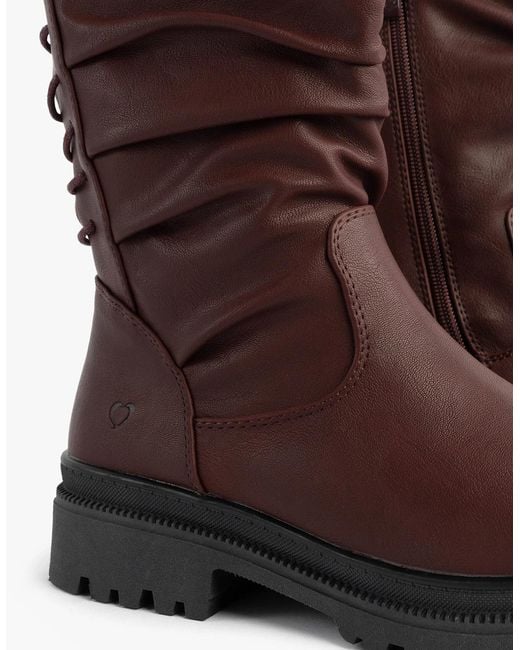 Heavenly Feet Brown Gretel Boots Burgundy