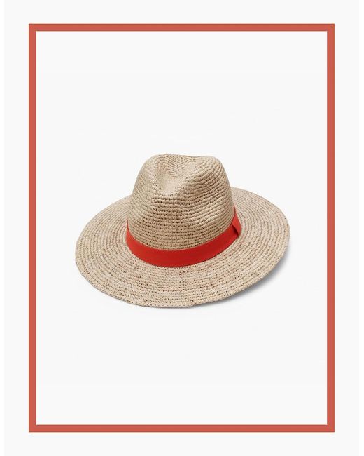 Nooki Design White Mackenzie Raffia Fedora Hat