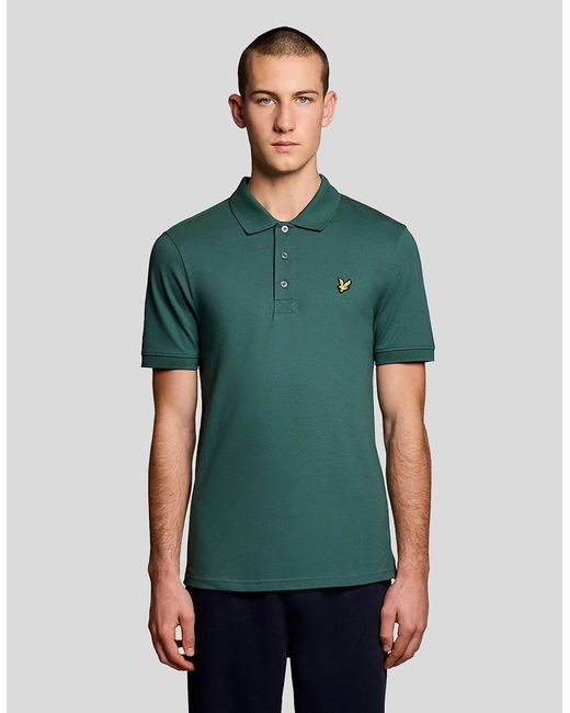 Lyle & Scott Green Cotton Polo Shirt for men