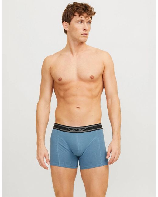 Jack & Jones Black Jacrichard 3 Pack Trunks for men