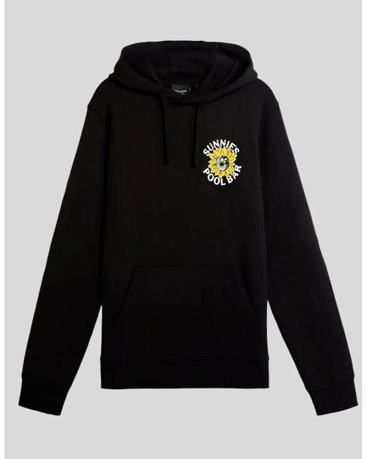 Lyle & Scott Black Sunnies Pool Bar Graphic Pullover Hoodie for men