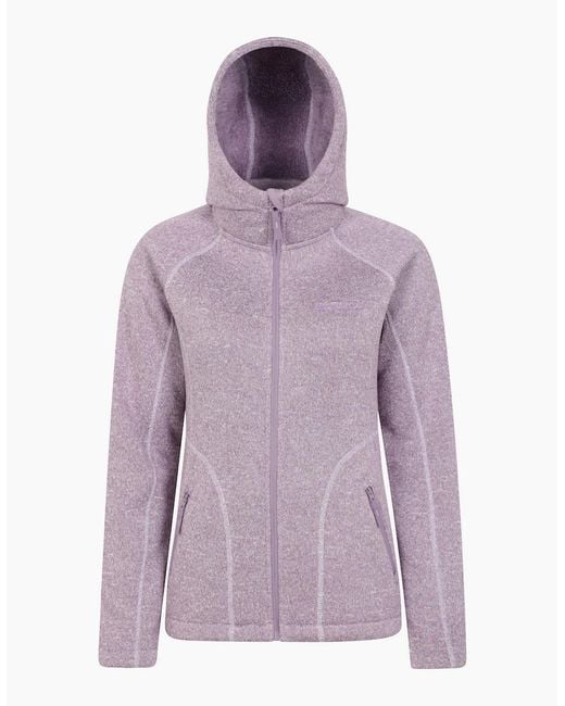 Mountain Warehouse Purple Ladies Nevis Faux Fur Lined Full Zip Hoodie