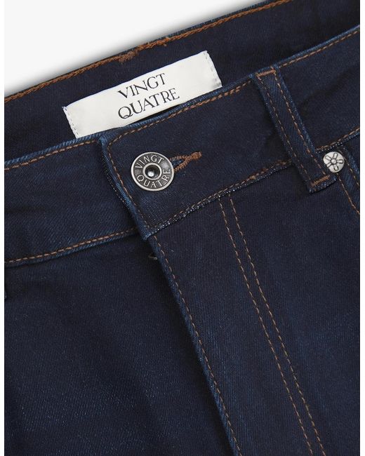 Vingt Quatre Denim Blue Vingt Quatre Slim Fit Rinse Jeans for men