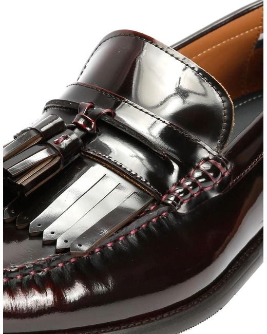 Ben Sherman Red Buster Leather Burgundy Loafers for men