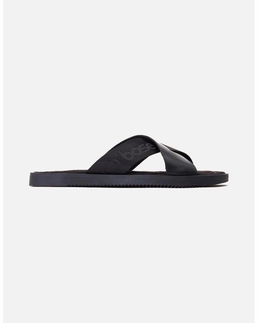 Base London Blue Webb Sliders for men