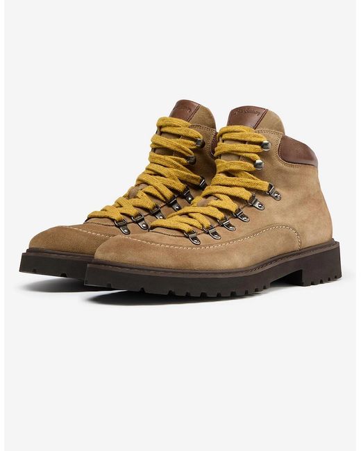 Oliver Sweeney Brown Calf Suede Hiker Boots for men