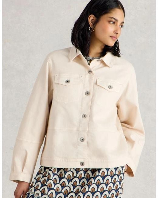White Stuff Camille Denim Jacket Light Natural