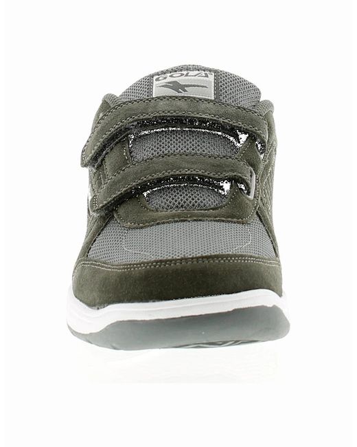 Gola Green Trainers Belmont Suede Wide Touch Fastening Charcoal Uk Size for men