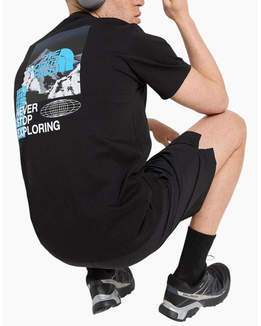 The North Face Black Energy Graphic T-Shirts Crew Neck Short Sleeve Soft Cotton Tee for men
