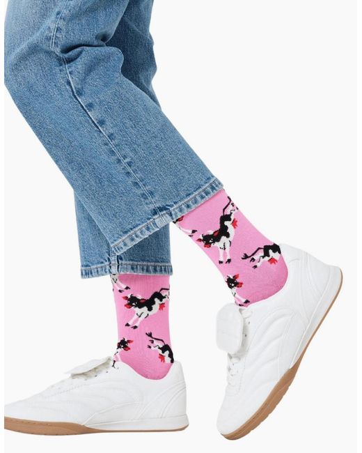 Happy Socks Pink Cow Socks