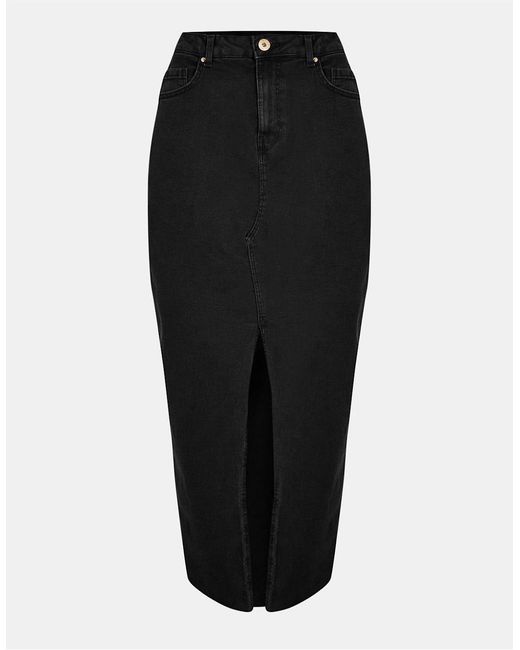 Pieces Black Skirt Midi Pencil Skirt