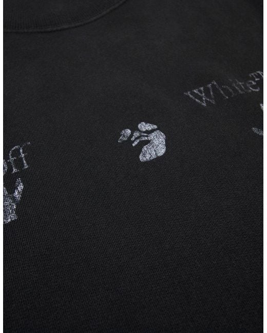Off-White c/o Virgil Abloh Black Off Big Ow Skate Logo Crewneck Sweatshirt for men