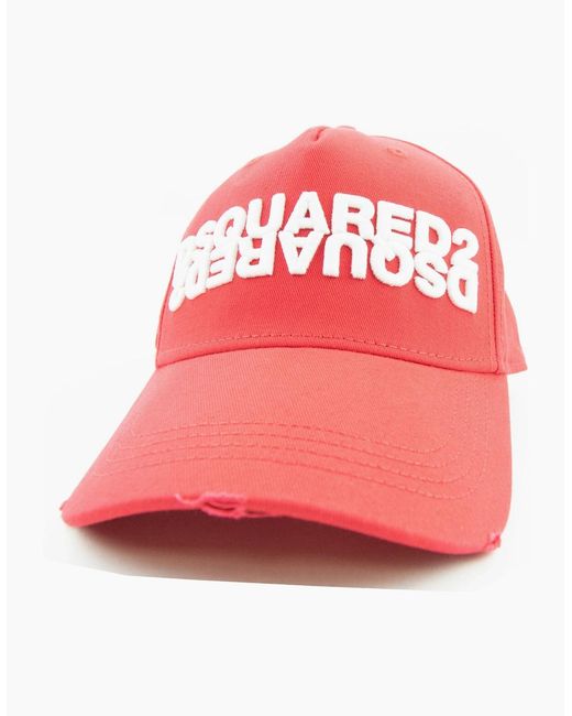 DSquared² Pink Mirror Logo Cap for men