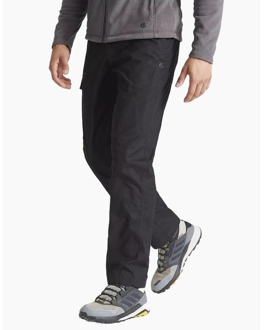 Craghoppers Black Expert Kiwi Tailored Trousers for men