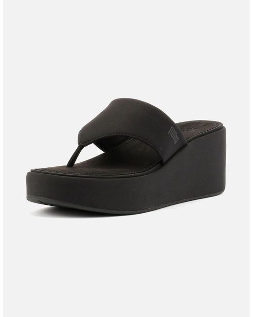 Fitflop Black Platfforms Wedge Sandals