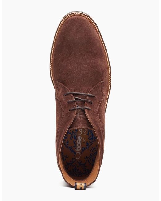 Base London Brown London Lincoln Chukka Leather Boots for men
