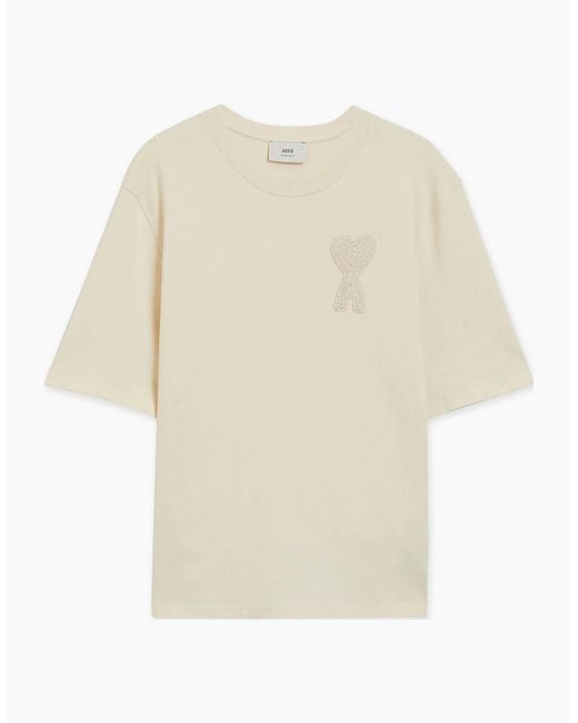 AMI White 'Ami De Coeur' Patch T-Shirt for men