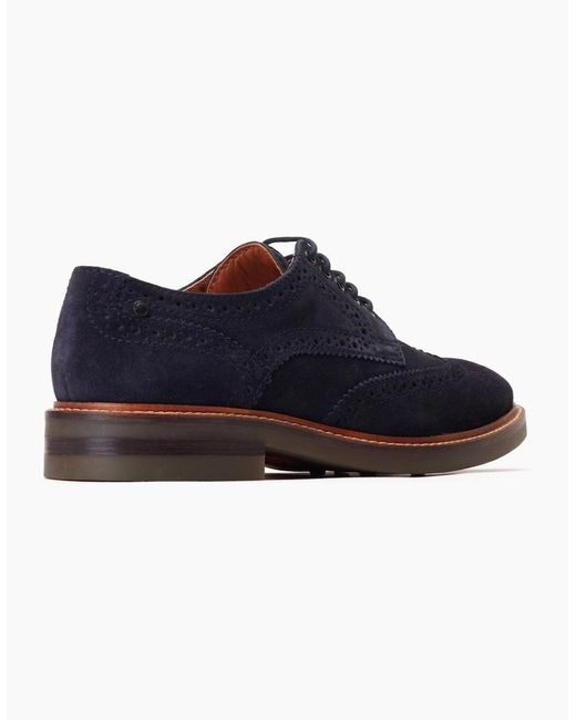 Base London Blue Hatfield Brogues for men