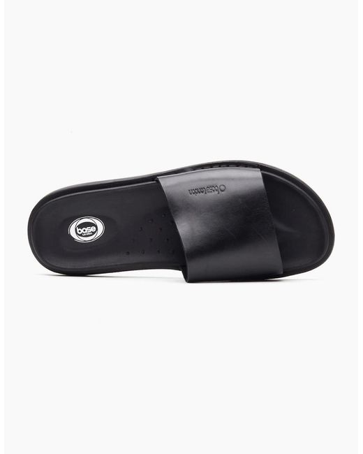 Base London Black Albany Slide Sandals for men