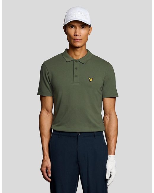 Lyle & Scott Green Technical Polo Shirt for men