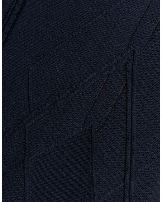 Lyle & Scott Blue Open Collar Argyle Knitted Polo Shirt for men