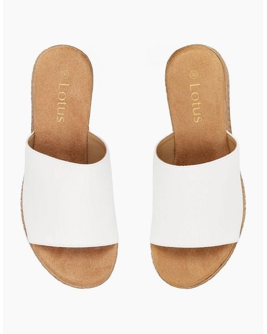 Lotus White Pandora Sandals