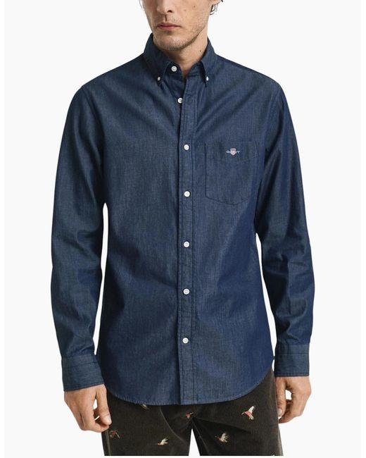 Gant Blue Shirts Regular Fit