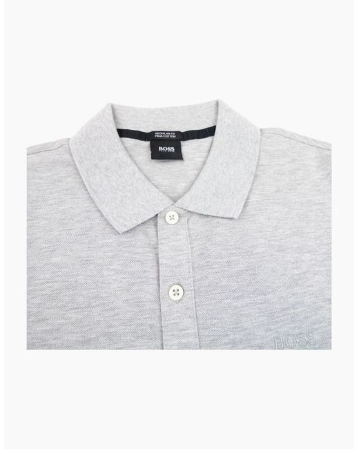 Boss Gray Pallas Polo S/S Light for men