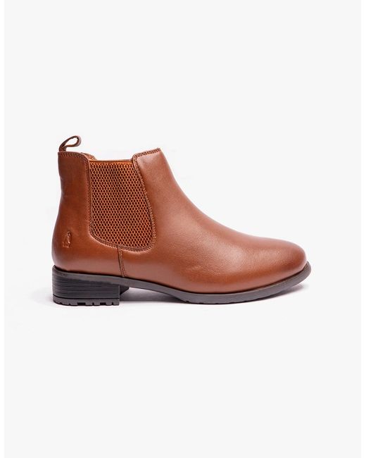Hush Puppies Brown Sammie Leather Chelsea Boots Tan