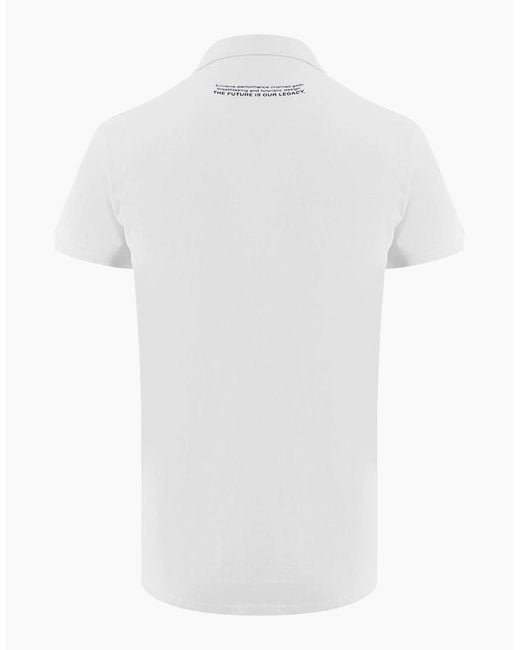 Philipp Plein White Plein Sport Classic Logo Stretch Polo Shirt