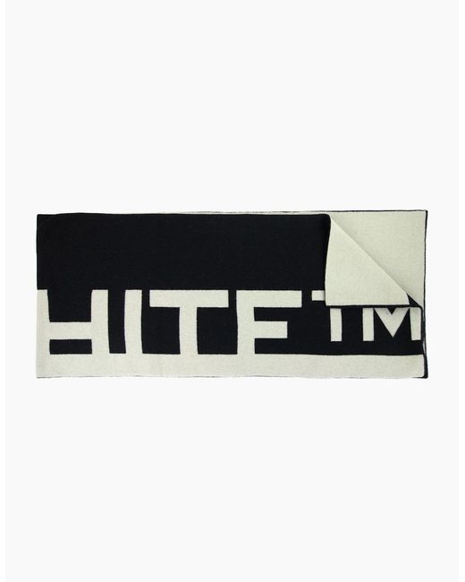 Off-White c/o Virgil Abloh Black Off Logo Felted Wool Scarf