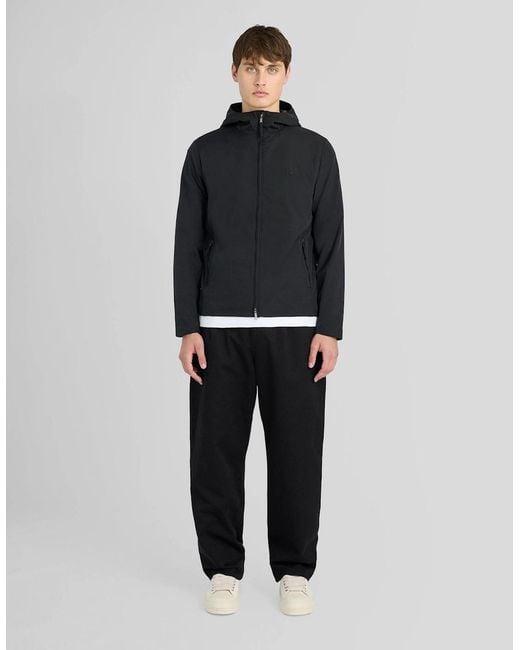 Lyle & Scott Black Nylon Hooded Jacket for men