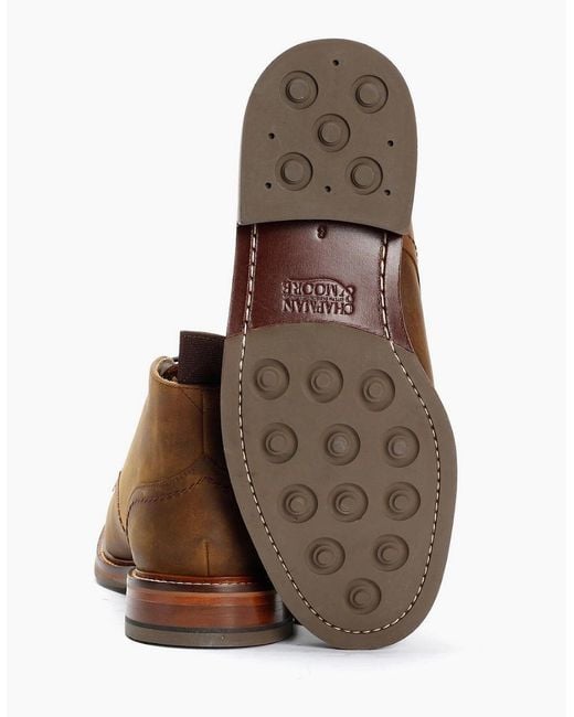 Chapman & Moore Brown Country Chukka Oiled Leather Tan Boots for men