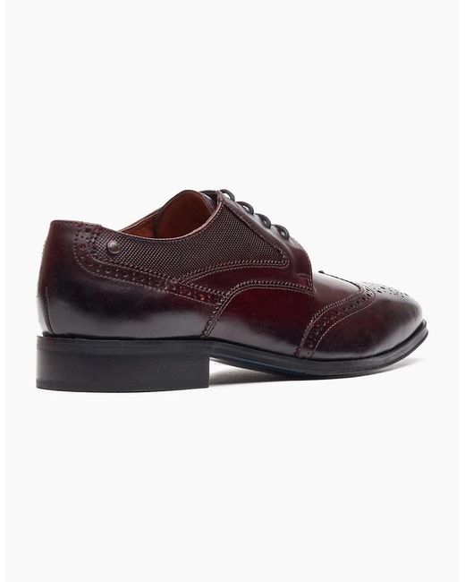 Base London Brown London Steeple Brogue Leather Burnt Brogues Shoes for men