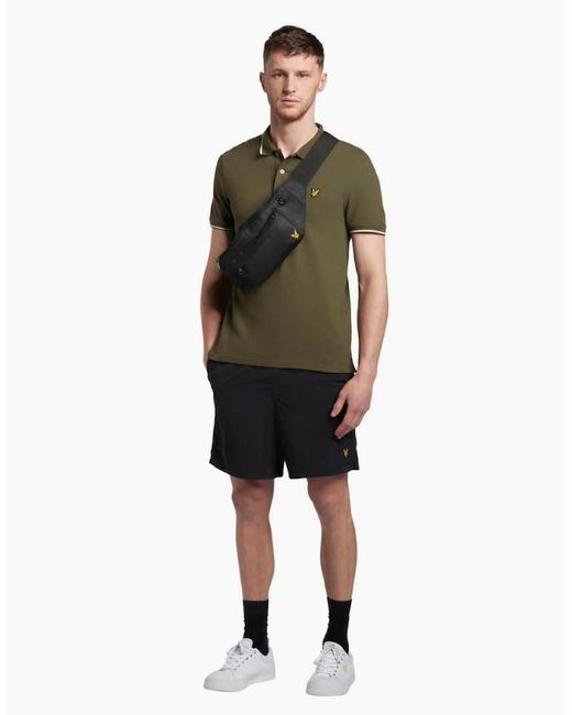 Lyle & Scott Green Lyle & Scott Tipped Polo Shirt for men