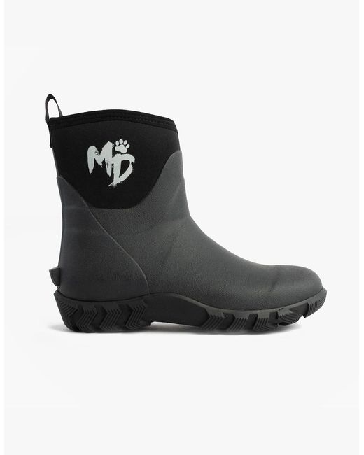 Mud Dogs Black Rutland Short Neoprene Wellies