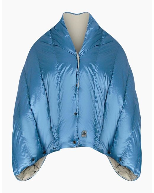 Parajumpers Blue Sheen Cape Down Jacket
