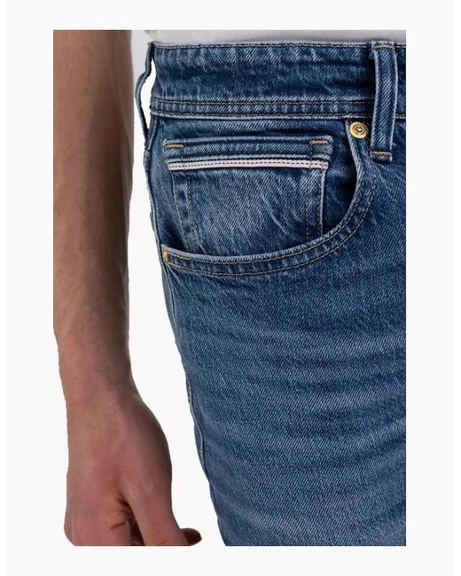 Replay Blue Grover Straight Fit Denim Jeans 009 for men
