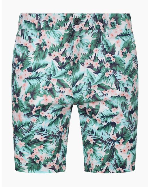 Gabicci Green Jungle Print Shorts for men