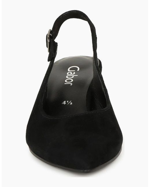 Gabor Black Editor Open Court Shoes
